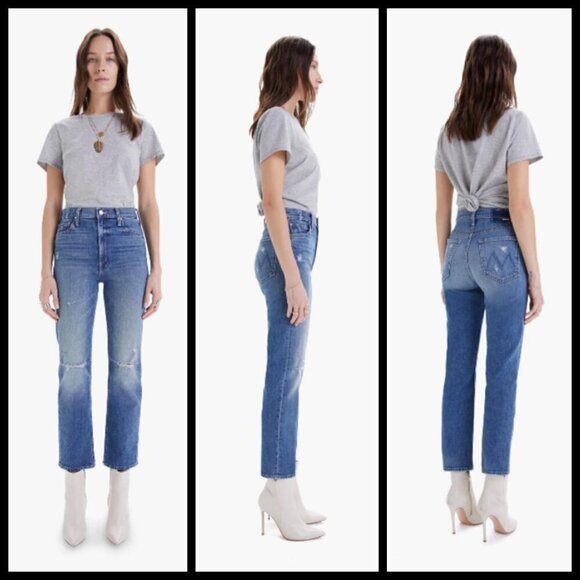 💕MOTHER SUPERIOR💕 High Waisted Rider Ankle Jeans ~ Far Beyond The Sky 28 NWOT - Picture 4 of 16